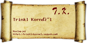 Trinkl Kornél névjegykártya