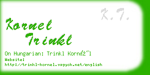 kornel trinkl business card